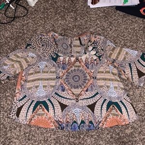 Patterned multicolored blouse